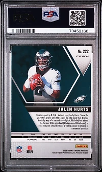 2020 Panini Mosaic 222 Jalen Hurts Green Mosaic PSA 10