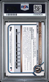 2022 Bowman Draft Bdc12 Cayden Wallace Chrome-green Refractor PSA 10