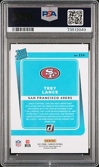 2021 Panini Donruss 254 Trey Lance PSA 10