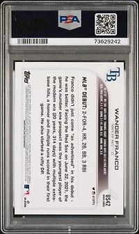 2022 Topps Update Us42 Wander Franco Rainbow Foil PSA 10