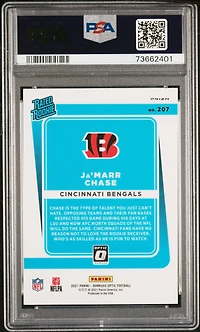 2021 Panini Donruss Optic 207 Ja'marr Chase Holo PSA 9
