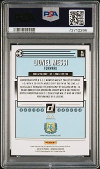 2018 Panini Donruss 88 Lionel Messi PSA 10