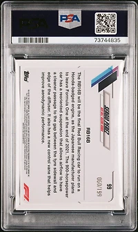 2021 Topps Chrome Formula 1 99 Sergio Perez Purple Checker Flag Refractor PSA 10