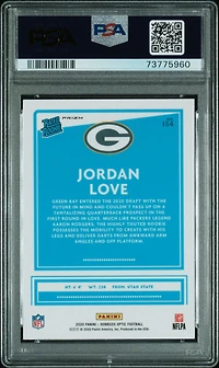 2020 Panini Donruss Optic 154 Jordan Love Blue Scope PSA 10