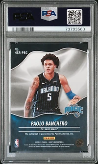 2022 Panini Nba Hoops Hot Signatures Rookies Hsrpbc Paolo Banchero PSA 8