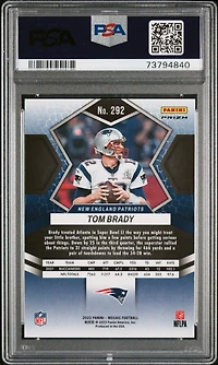 2022 Panini Mosaic 292 Tom Brady Reactive Orange PSA 10