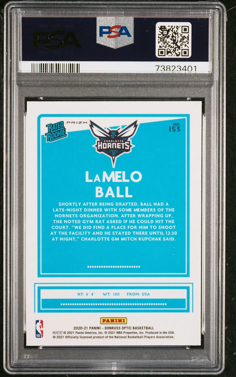 2020 Panini Donruss Optic 153 Lamelo Ball Fanatics Box Set PSA 10