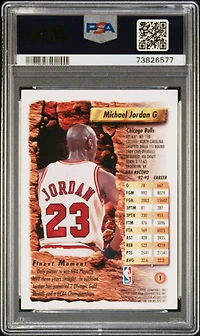 1993 Finest 1 Michael Jordan PSA 8