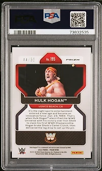 2022 Panini Prizm Wwe 195 Hulk Hogan Orange Prizm PSA 8
