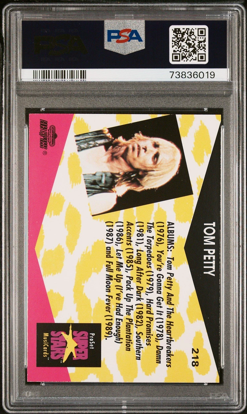 1991 Proset Superstars Musicards 218 Tom Petty PSA 9