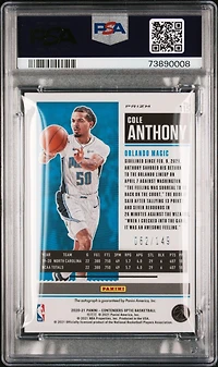 2020 Panini Contenders Optic 115 Cole Anthony Autograph-red PSA 9