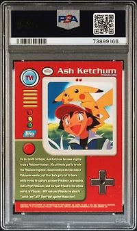 1999 Topps Pokemon Series 1 Character Cards Tv1 Ash Ketchum PSA 8