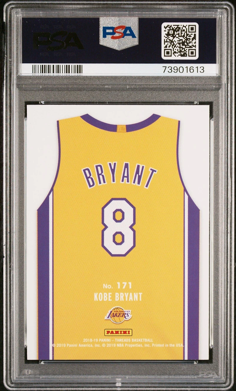 2018 Panini Threads 171 Kobe Bryant Dazzle PSA 10