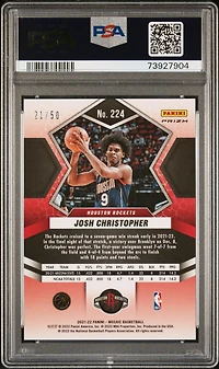 2021 Panini Mosaic 224 Josh Christopher Purple Fast Break PSA 9