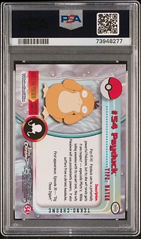 2000 Topps Chrome Pokemon T.v. 54 Psyduck Tekno PSA 8