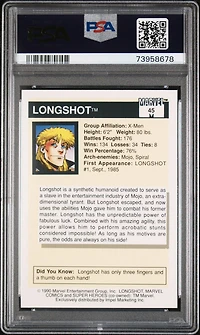 1990 Marvel Universe 45 Longshot PSA 10