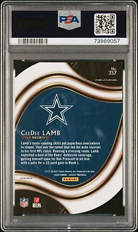 2020 Panini Select 357 Ceedee Lamb Die-cut Purple Prizm PSA 10