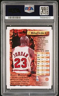 1993 Finest 1 Michael Jordan PSA 8