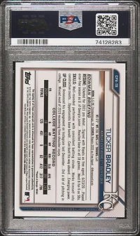 2021 Bowman Chrome Prospect Autographs Cpatb Tucker Bradley Atomic Refractor PSA 10