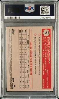 2021 Topps Chrome Platinum Anniversary 90 Shane Mcclanahan PSA 9