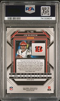2022 Panini Prizm 56 Joe Burrow Red/white/blue PSA 10