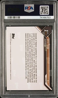 2023 Topps Now D1 Bryce Young PSA 8