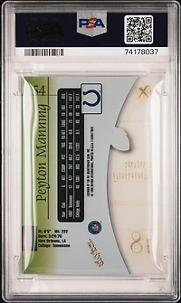 1998 Skybox E-x2001 54 Peyton Manning PSA 9