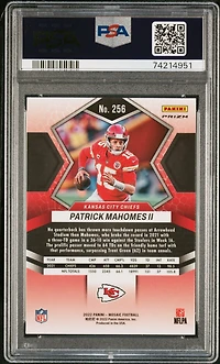 2022 Panini Mosaic 256 Patrick Mahomes Ii Camo Pink PSA 10