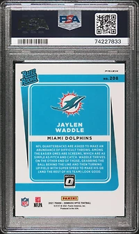 2021 Panini Donruss Optic 208 Jaylen Waddle Stars PSA 9