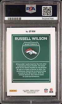 2022 Panini Donruss Downtown Dt-rw Russell Wilson PSA
