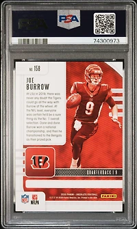 2020 Panini Absolute 158 Joe Burrow Red Squares PSA 10