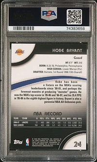 2007 Finest 24 Kobe Bryant PSA 9