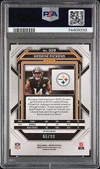 2022 Panini Prizm 329 George Pickens Ice PSA 10