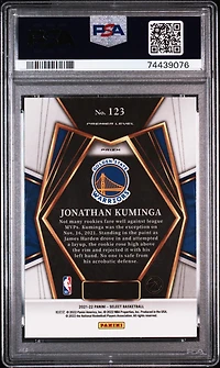 2021 Panini Select 123 Jonathan Kuminga Silver Prizm PSA 10