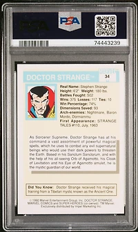 1990 Marvel Universe 34 Doctor Strange PSA 10