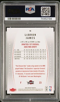 2006 Fleer Hot Prospects 10 Lebron James PSA 10