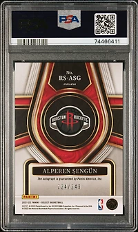 2021 Panini Select Rookie Signatures Rsasg Alperen Sengun PSA 10