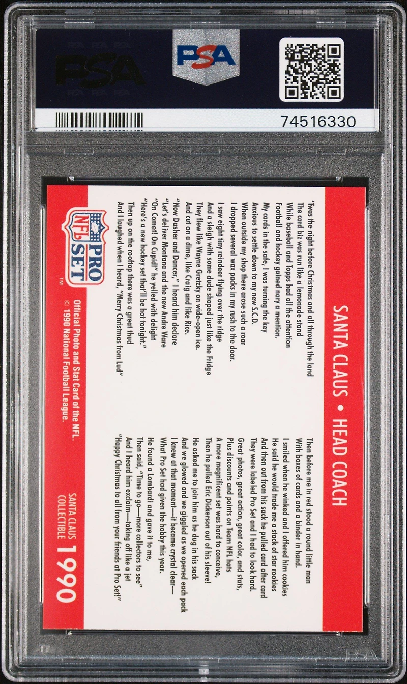 1990 Pro Set 1990 Santa Claus PSA 9