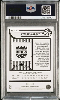 2022 Panini Nba Hoops 234 Keegan Murray PSA 10