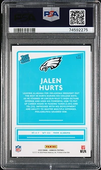 2020 Panini Donruss 314 Jalen Hurts Red Press Proof PSA 9