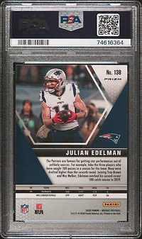 2020 Panini Mosaic 138 Julian Edelman Genesis PSA 9