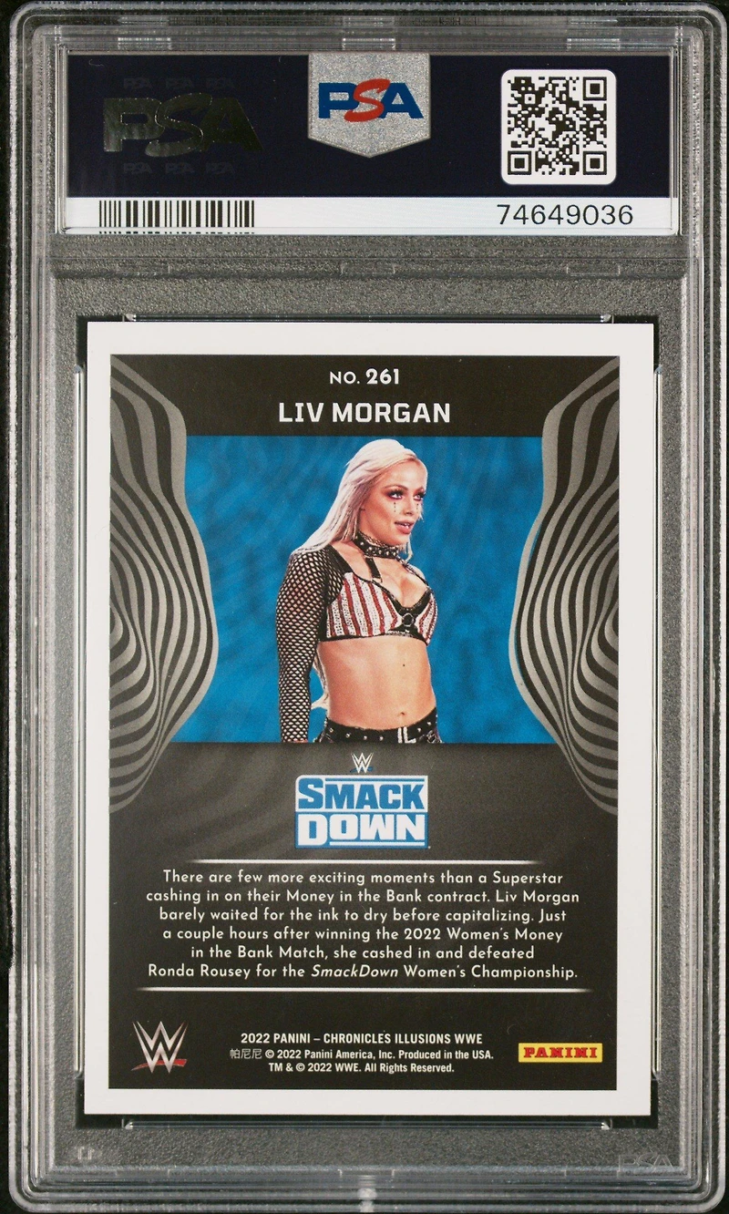 2022 Panini Chronicles Wwe 261 Liv Morgan PSA 10