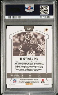 2019 Panini Chronicles Legacy 224 Terry Mclaurin Signature-red PSA 10