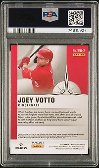2022 Panini Mosaic Will To Win Ww2 Joey Votto Green Mosaic PSA 10