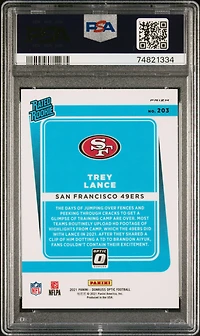 2021 Panini Donruss Optic 203 Trey Lance PSA 10