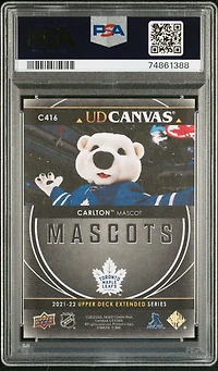 2021-2022 Upper Deck Ud Canvas C416 Carlton The Bear Black PSA 10