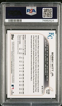 2022 Topps Chrome Update Sapphire Edition 100 Bobby Witt Jr. PSA 10