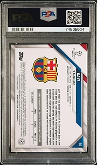 2021-2022 Topps Uefa Champions League 50 Gavi PSA 9