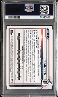 2021 Bowman Draft Bdc152 Ty Madden Chrome-green Sparkle Refractor PSA 10