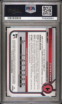2022 Bowman Chrome Sapphire Edition 39 Steven Kwan PSA 10